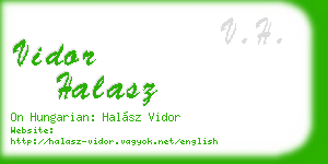 vidor halasz business card